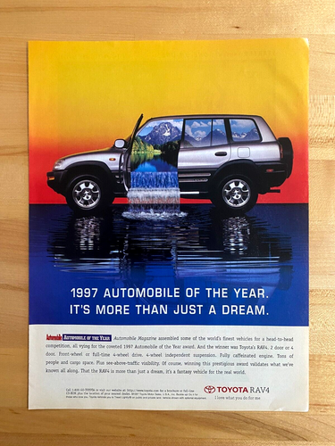 1997 Vintage Print Ad Toyota Rav4