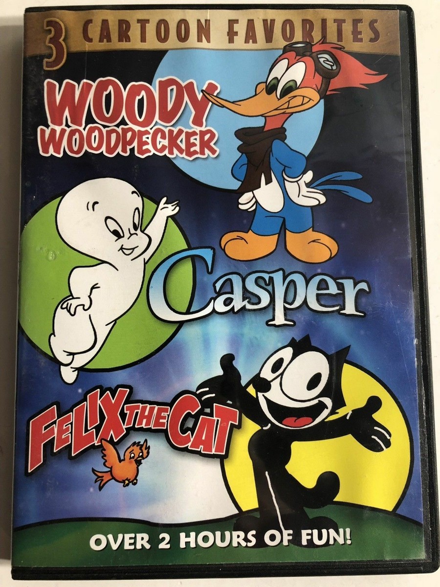 3 Cartoon Favorites: Casper: Woody Woodpecker: Casper: FelixTheCat
