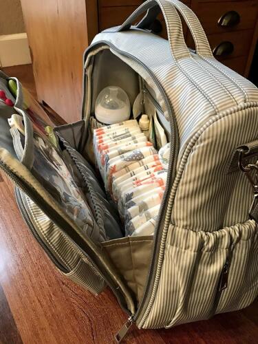 BOLSO DE PAÑALES MAMÁ, MOCHILA, BOLSO BANDOLERA PARA PAPÁ Y MAMÁ - Imagen 10 de 12