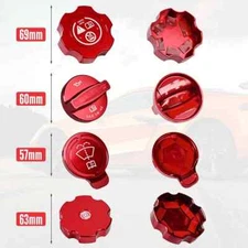 Engine Coolant Cap,Washer Cap,Oil Cap,Brake Fluid Cap Kit For Corvette C8 20-25