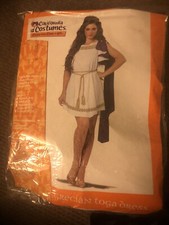 WOMEN'S DELUXE CLASSIC TOGA COSTUME SIZE XL missing belt 