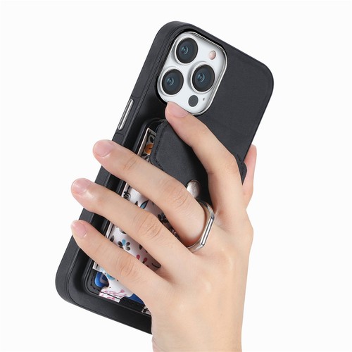 10 Stck./Menge farbiger Magnetkartenhalter Leder Rückseite Hülle für iPhone Sam A05S S24 - Bild 7 von 24