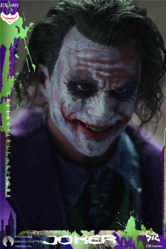 W MAGAZYNIE Nowy DJ-CUSTOM EX-001 Skala 1/6 Criminal Joker Heath Ledger 12" Figurka - Zdjęcie 1 z 6