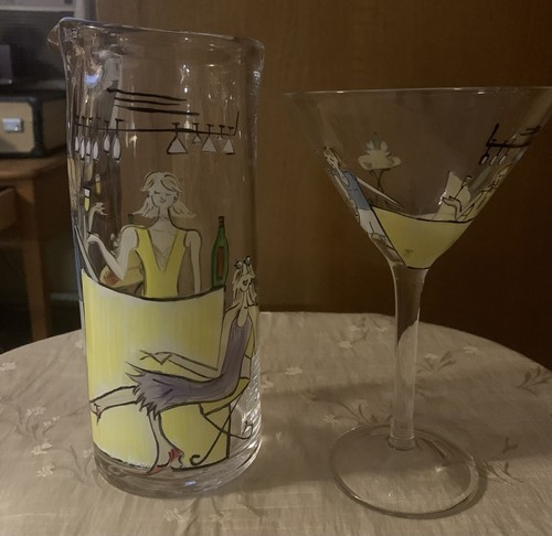 Handbemalter Martini Krug und passendes Glas 🍸 - Bild 1 von 8