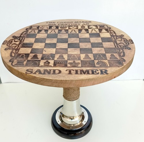 Chess Table Chess Board Game Coffee Table Wooden Table Home Garden Bar Table - Foto 1 di 9