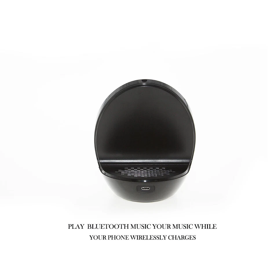 Cargador rápido inalámbrico Qi con altavoz Bluetooth | iPhone Android Samsung 650mAh Foto 3 de 4