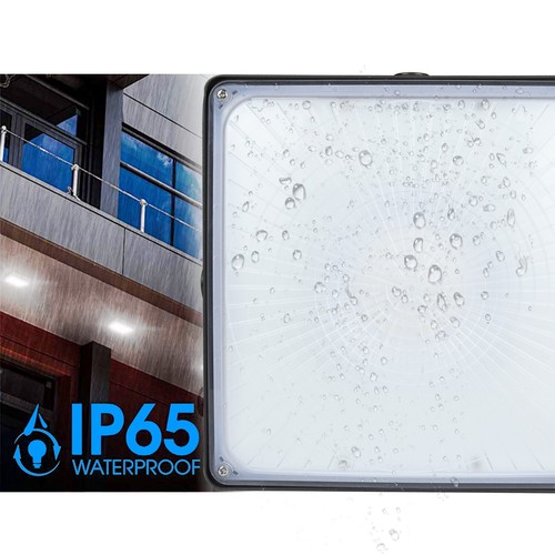 70W 2 Stück LED Baldachin Leuchte IP65 Wasserdicht 8400LM 100-277V Außen Gewerbe - Bild 4 von 7