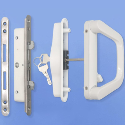 Sliding Patio Door Handle Set with Mortise Lock, Suitable for Sliding Glass Pati