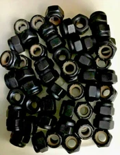 1/4-20 Locknut Black Steel Nylon Insert NE Grip Stop Locknut Reversible  (50)