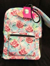 LUV BETSEY BETSEY JOHNSON FULL SIZE BACKPACK PINK FLORAL W/MINI CROSSBODY PASTEL