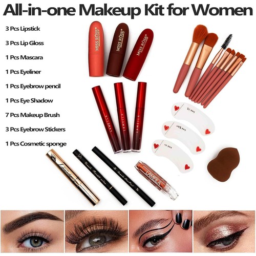 187 Colors Professional Makeup Palette - All-in-One Kit With Eye Shadows, Lipsti - Picture 4 of 7