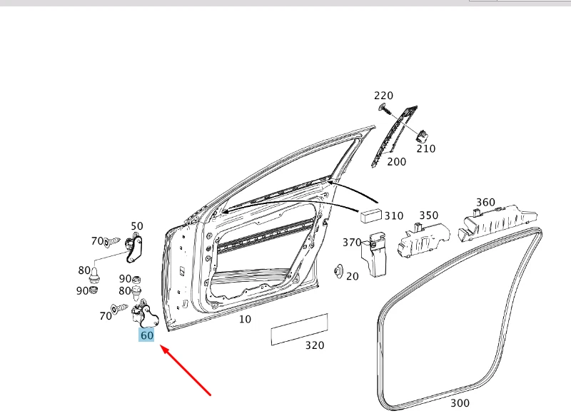 MERCEDES-BENZ GLA X156 Front Left Door Lower Hinge A2467200337 NEW 