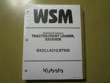 Kubota BX22 22 tractor BT600 backhoe LA210 loader service & repair manual