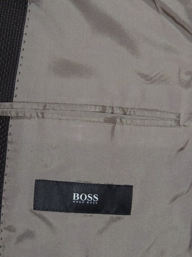 Hombres Hugo Boss Negro 3 Botones 40R Abrigo Deportivo Blazer Chaqueta EE. UU. Calce Moderno Invierno - Imagen 10 de 12