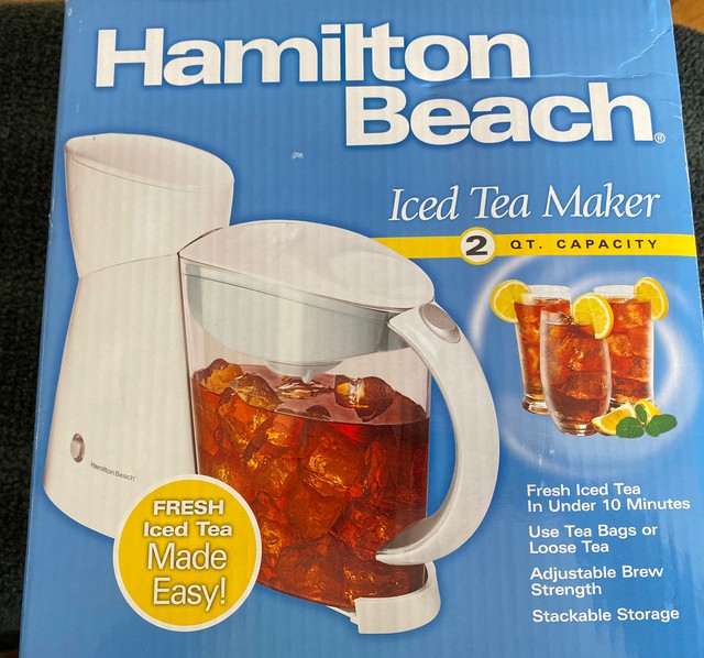 Hamilton Beach Iced Tea Maker 40911 Electric White 2 Quart Strength