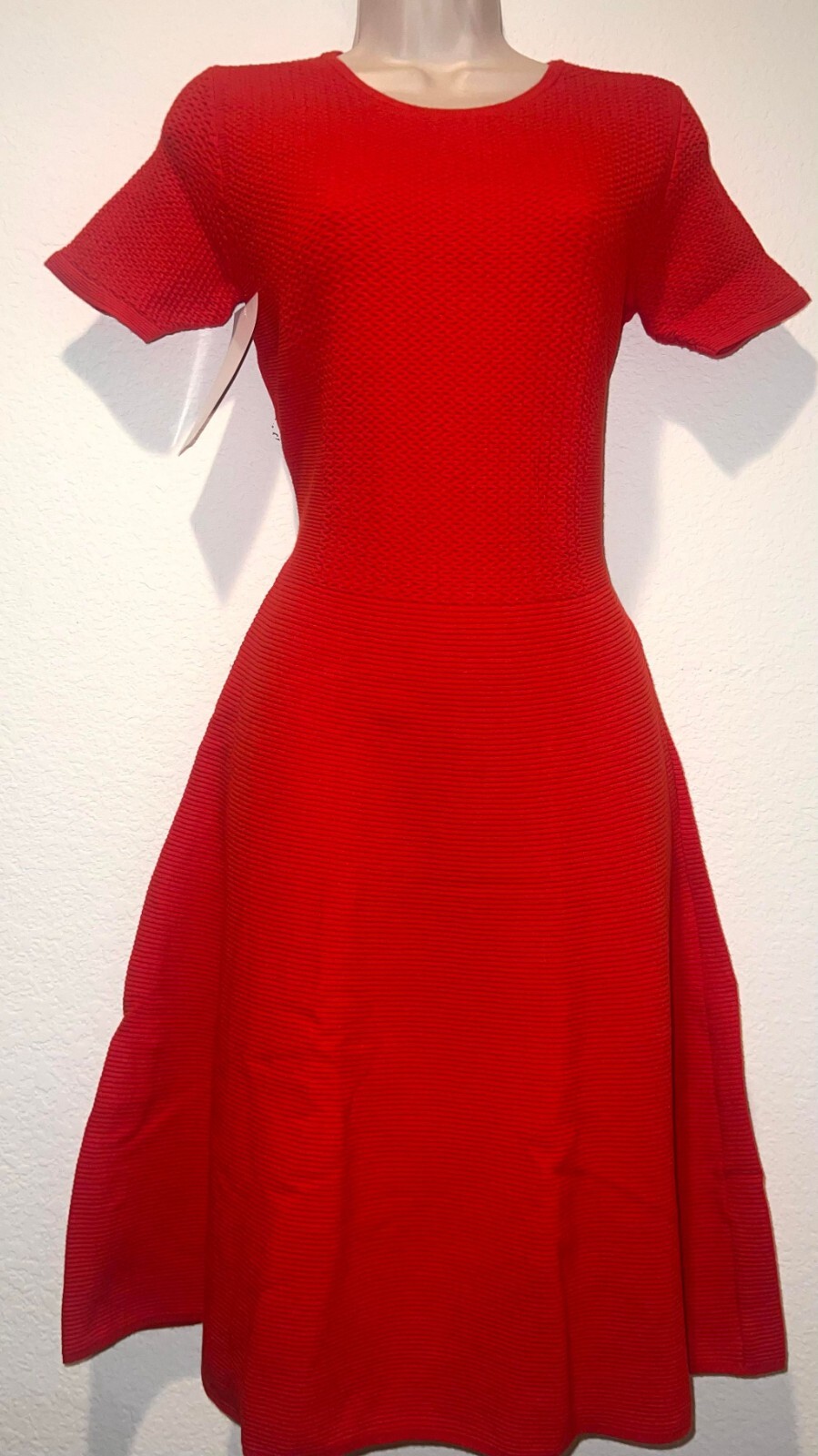 HUGO BOSS Fleala Fit & Flare Red Size M $590 NWOT #312