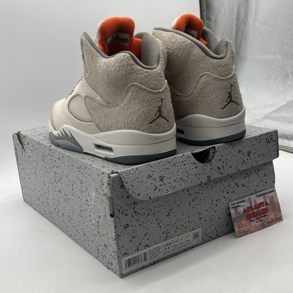 Size 11.5 - Air Jordan 5 Retro SE Craft Orange White Grey