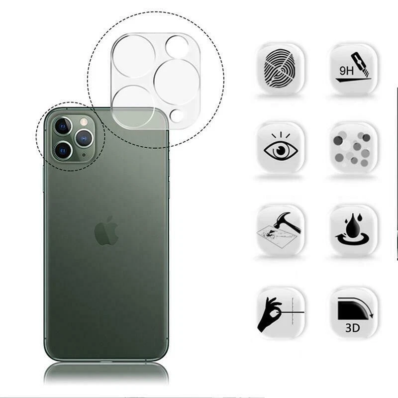 Protector de pantalla de lente de cámara con cubierta de vidrio templado para iPhone 15 14 13 12 11 Foto 4 de 4