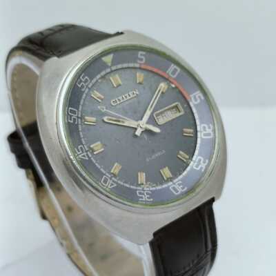 Citizen Jumbo Automatic 51-1811 Blue Dial 4-821360 Vintage Men's