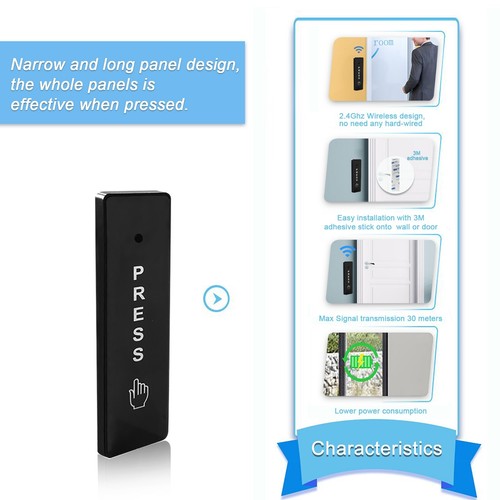 WiFi Access Control Magnetic Door Lock System with Wireless Slim Push Switch - Picture 4 of 7
