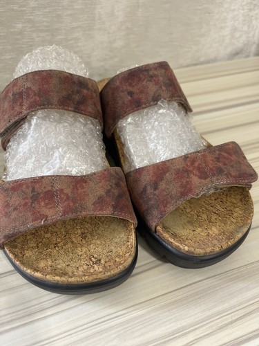 Alegria Two Band Slide Sandals Lena Cognac & Roses - Size 36 - Picture 5 of 6