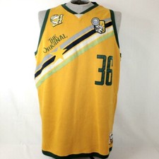 Harlem Globetrotters 36 Meadowlark Original FUBU Platinum Basketball Jersey XXL