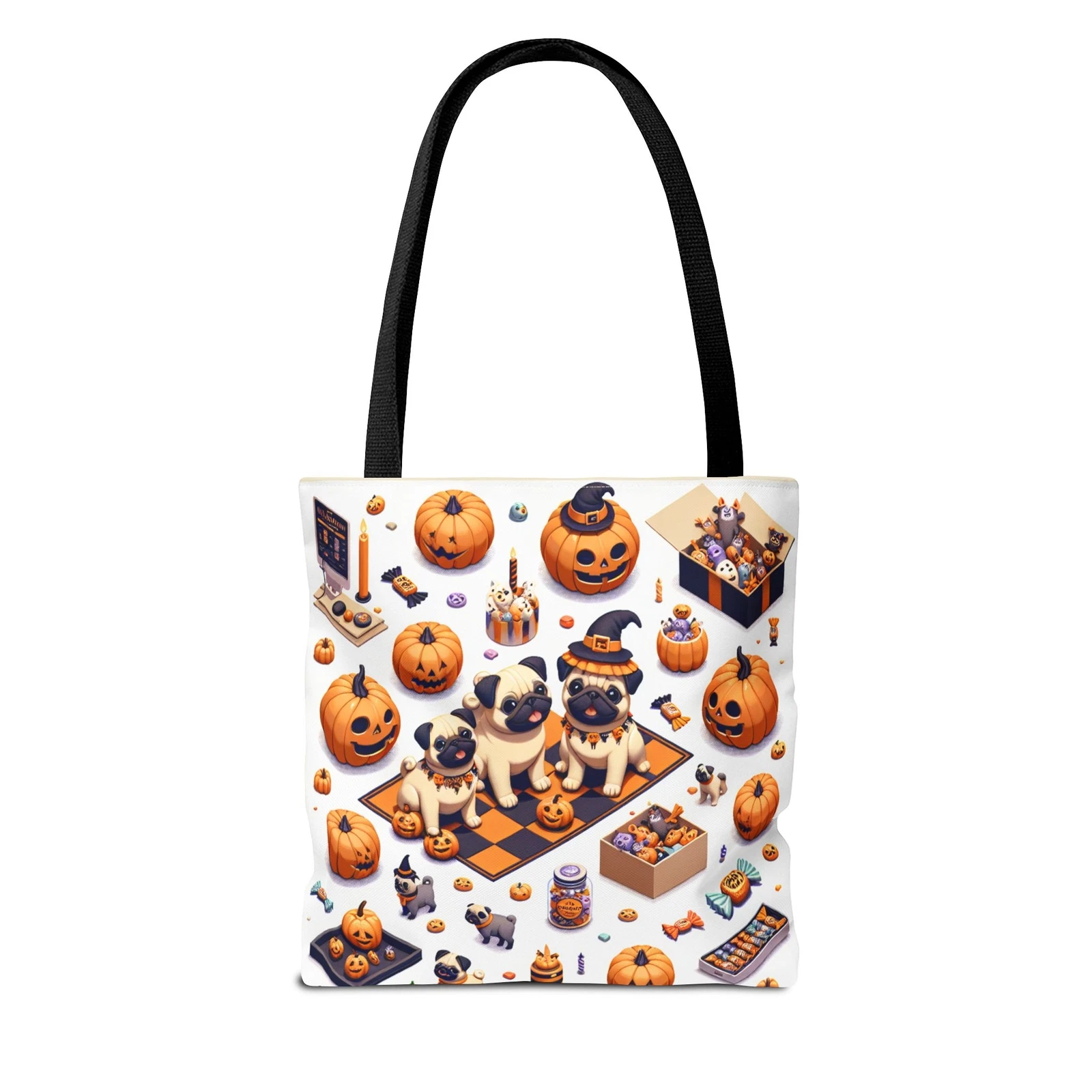 Halloween and Pugs Tote Bag