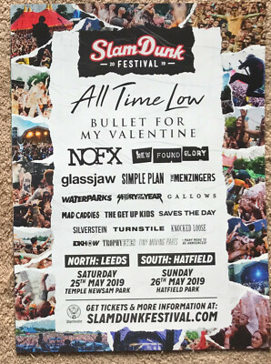 SLAM DUNK 2019 Full page UK mag ad ALL TIME LOW BULLET FOR MY VALENTINE NOFX