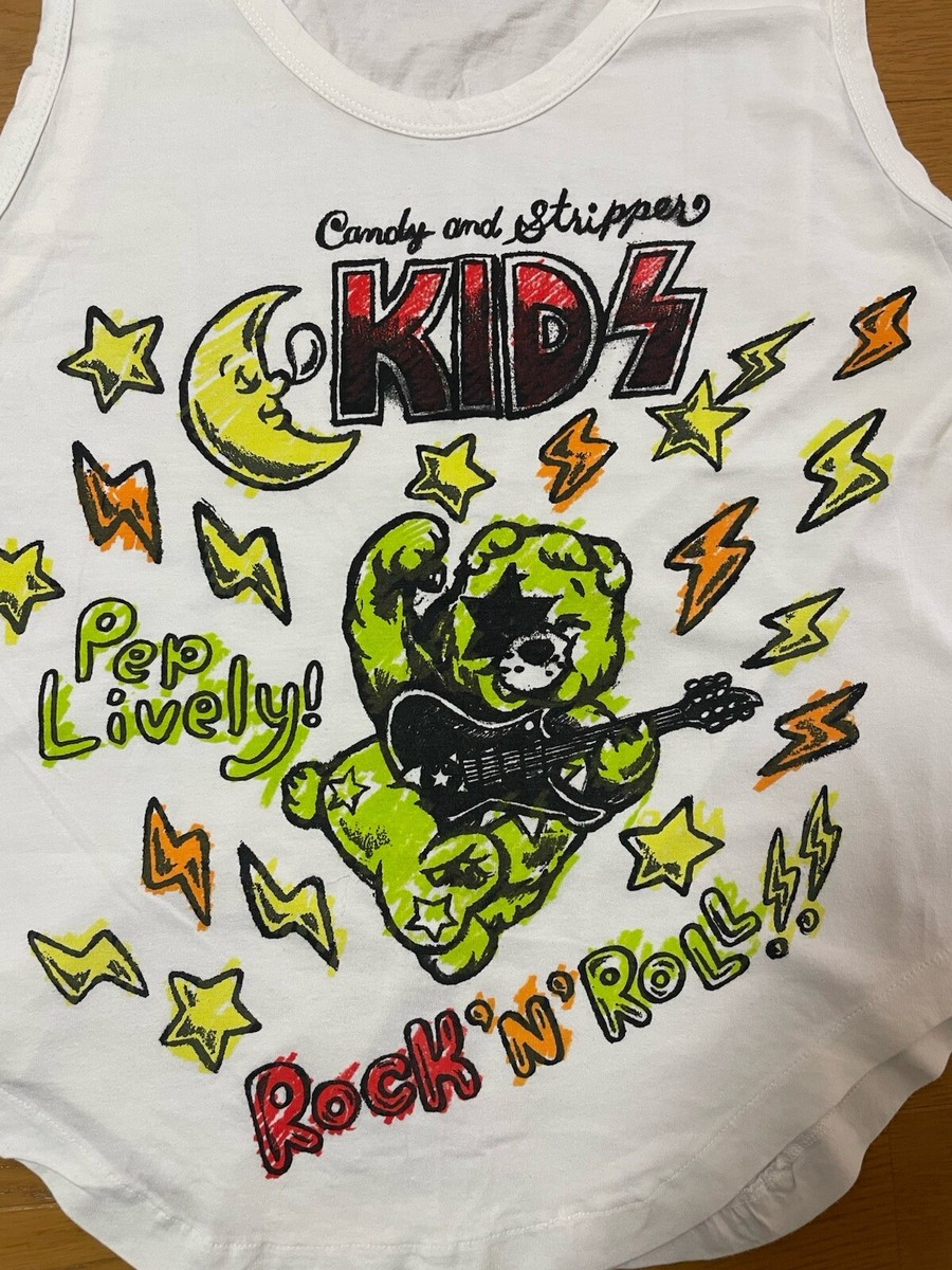 CANDY STRIPPER Tank top Rock Bear White Y2K Vintage | eBay