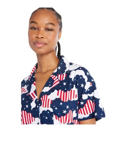 Way to Celebrate Women's Size L(12-14) Americana Shorty Pajama Set 2-Piece - 第 15/19 張圖片