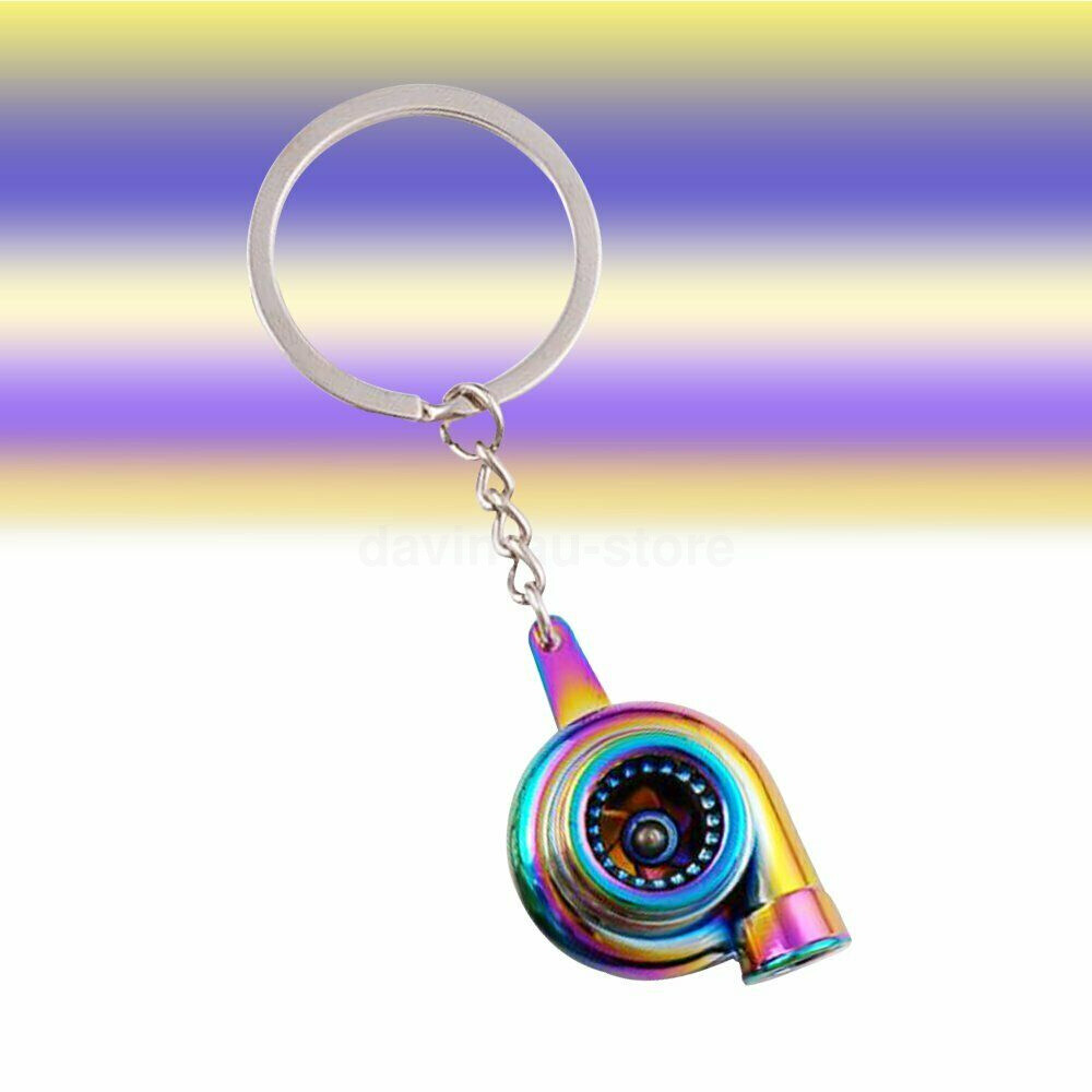 LED Light Keyring BOV Sound Electric Turbo Keychain Neo Rainbow Drift