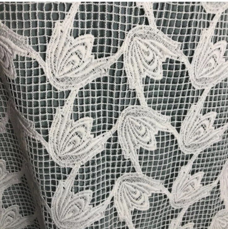 Tory Burch Pierce Embroidered Skirt - White and Green Overlay Skirt Size 10 thumbnail 10