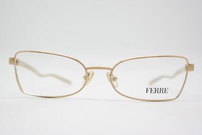 Ferre GF03002 Gold Brown Oval Eyeglass Frame New