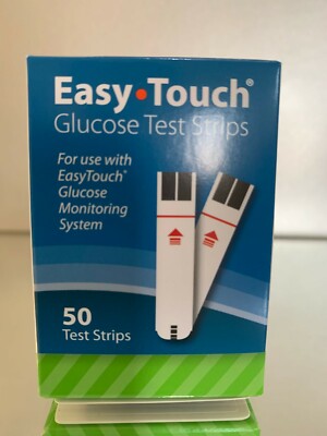 Easy Touch Blood Glucose Test Strips 1 Boxes 50 Ct.  EXP 03/2027  Free Shipping 