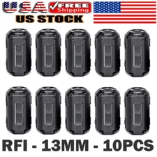 10PCS 13mm Ferrite Beads Clip-on Ring Core RFI EMI Noise Filter Clamp Choke Coil