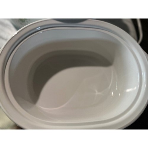 VTG CorningWare Electric Slow Cooker Crock Pot Green Floral 6 Quart RARE - Picture 6 of 7