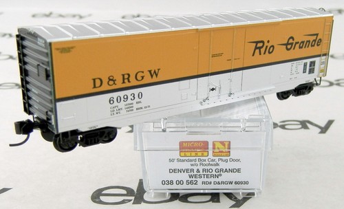 Coche de caja estándar escala N 50', puerta enchufable - D&RGW #60930 - MTL #03800562 | Zustand: New