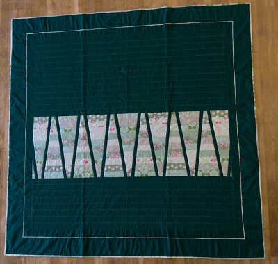 Handgefertigter Patchwork Quilt ''Grüne Königin''. Handarbeit vom Verkäufer. Doppelbett Gr.