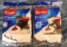 (2) O-Cedar EasyWring Cleaning Spin Mop Head Washable Reusable Microfiber Refill