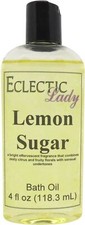 Lemon Sugar Bath Oil - Scented Body Oil - Relaxing  Moisturizing Bathing Oil