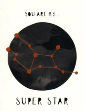 Encouragement Super Star Stars Constellation Space Blank Inside Greeting Card