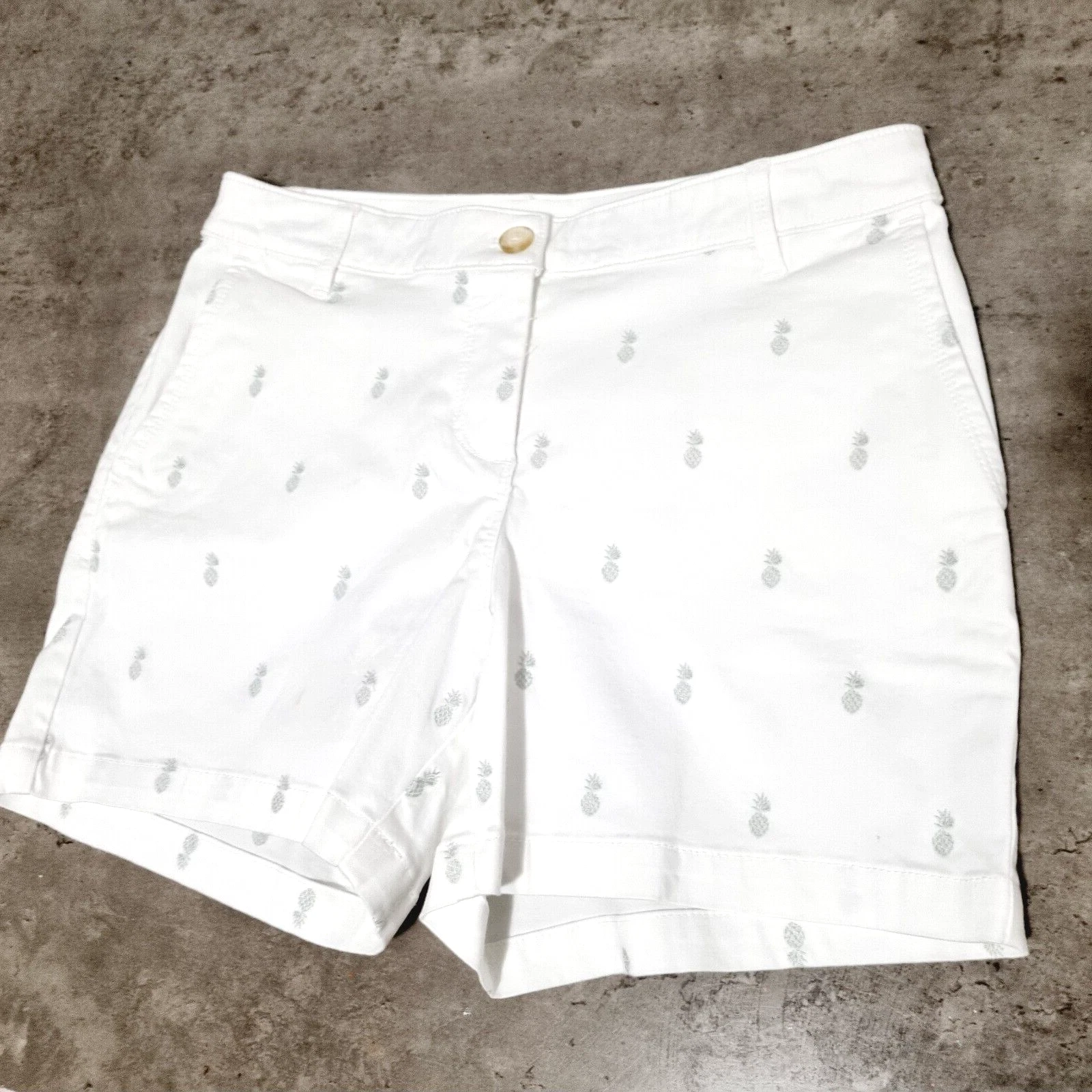 Tommy Bahama Women Mini Shorts White Pineapple Boracay BNWT $158 Size 4 W30