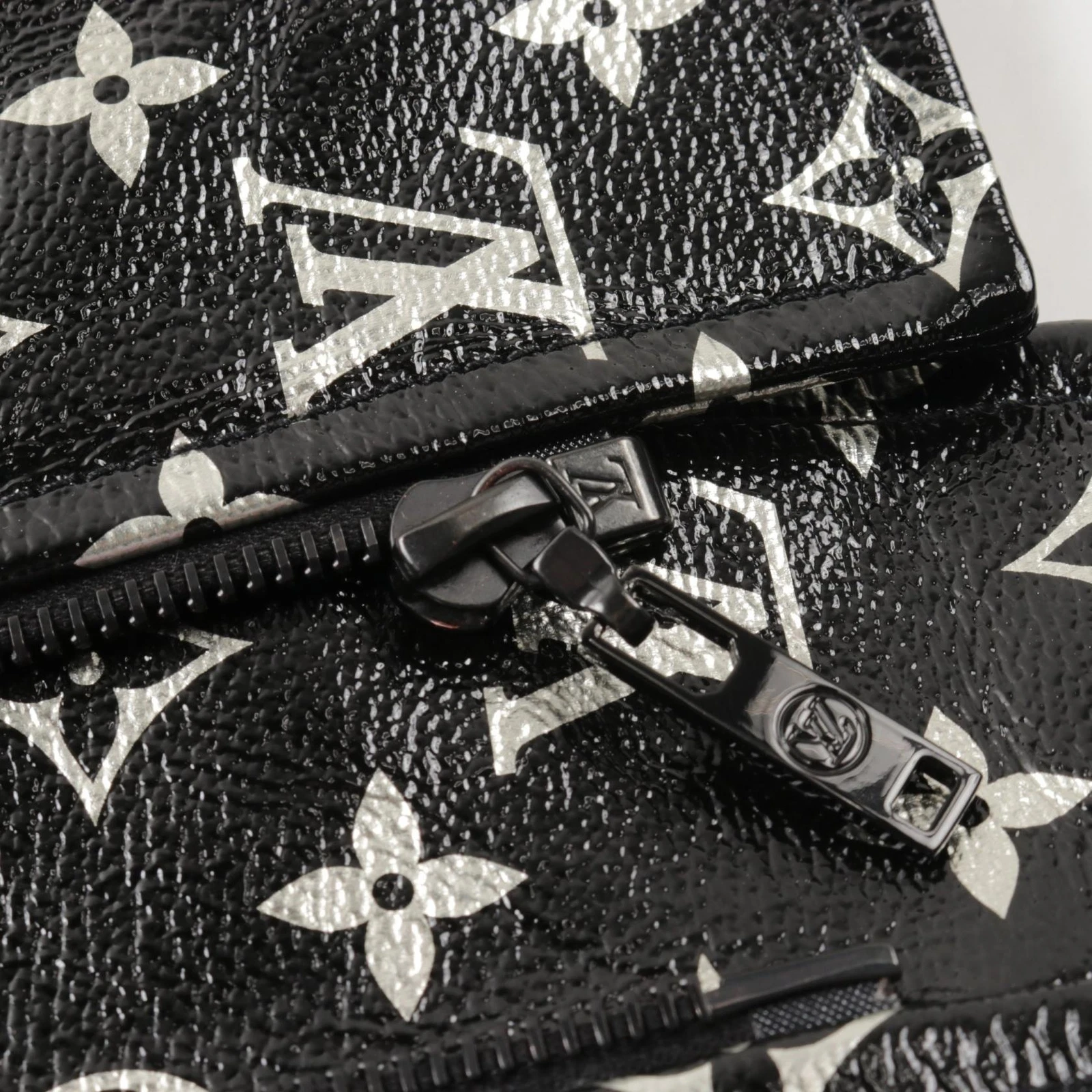 LOUIS VUITTON（LV） Giacca Louis Vuitton Monogram Riders RW192W NYK pelle nero argento usata donna