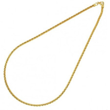 Collier Fin Maille palmier 45cm x 3mm Plaqué Or 18 carats Bijoux Femme