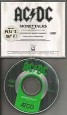 AC/DC Acdc Ac dc Moneytalks w/ PLAY IT STICKER PROMO radio DJ CD Single 1990 USA