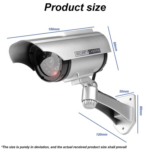 2X Outdoor Street Waterproof Solar Security Fake Camera Flashing LED Light IP65 - Picture 11 of 13