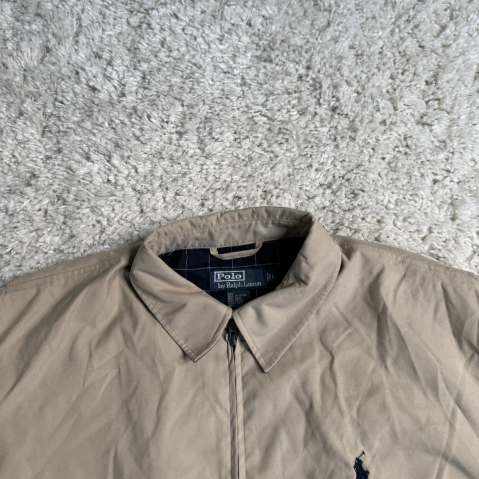 Chaqueta Polo Ralph Lauren De Colección Para Hombre Grande Cremallera Completa Bombardero Correa para la Barbilla Años 90 Foto 3 de 4