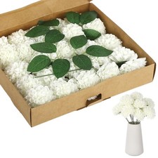 25 Pcs Cream White Artificial Hydrangea Flowers, Foam Flowers Wedding Bouquet...