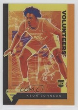2021-22 Panini Chronicles Draft Picks Flux Orange Keon Johnson #231 0c2