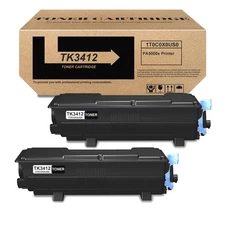 2 Pack High Yield TK3412 TK-3412 Black Toner Cartridge Compatible for TK3412 ...